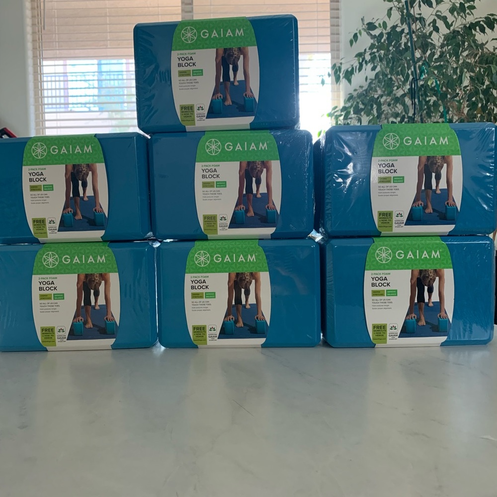 Brand new Gaiam Yoga Blocks Seven sets of Two